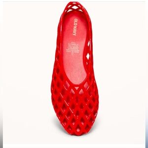 NWT OLD NAVY Jelly Lattice Ballet Flats COLOR SCOTTY RED SIZE 8